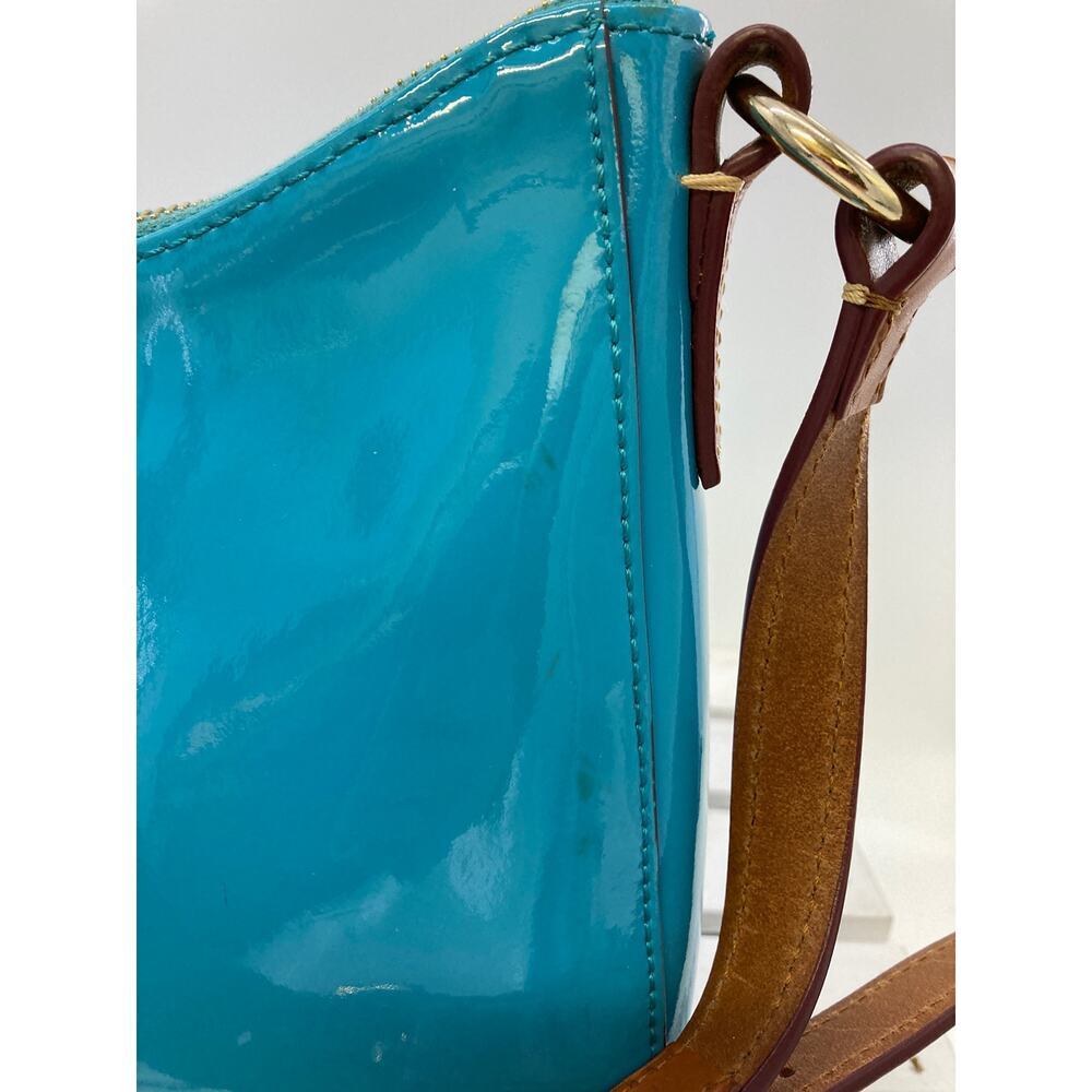 DOONEY & BOURKE BLUE/ TEAL MEDIUM PATTON LEATHER HOBO BAG - Picture 2 of 14